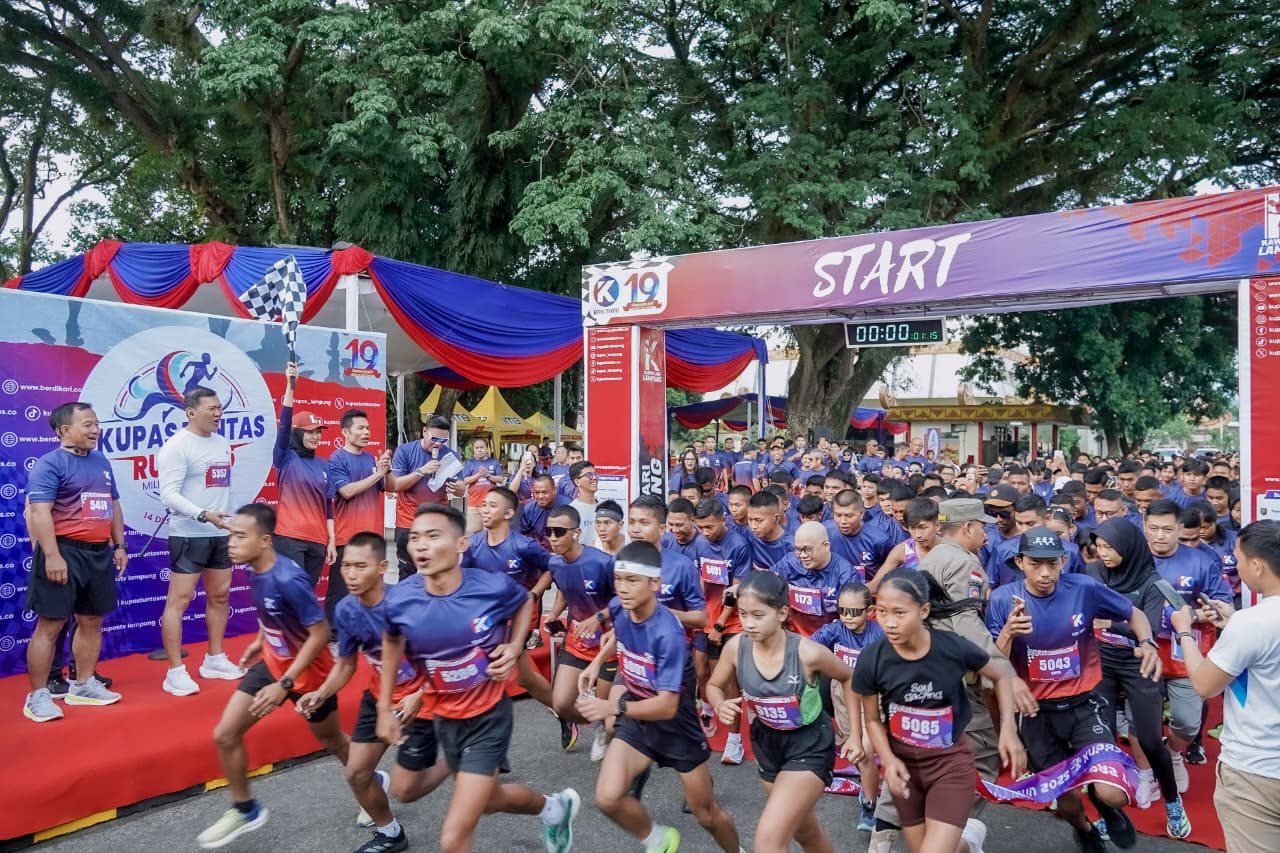 Wagub Lampung Lepas Kupas Tuntas Run 2025, Peringati 19 Tahun Perjalanan Media Lokal